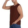 thumbnail image 3 of Gaeub Brown Men's Sleeveless Muscle Shirts Workout Tank Tops, Odor Protection and Comfortable - Medium, 3 of 8