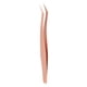 thumbnail image 1 of Pinzas para pestañas Ficarrico, ergonómicas, de acero inoxidable, de oro rosa, para extensión de pestañas postizas, 1 of 8