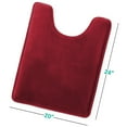 thumbnail image 2 of Nestl Contour Absorbent Memory Foam Bath Mat Bathroom Rug, Red, 24"x20", 2 of 7