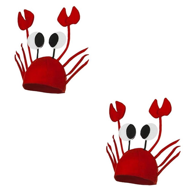 Naiovety Gorro de cangrejo para niñas, gorro divertido para el día de los niños de jardín de infantes, accesorios de vacaciones, regalos de navidad rojo 1 Stück 2piezas Naiovety CBP055443