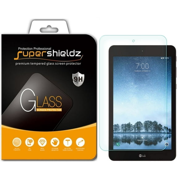 [2-Pack] Supershieldz for LG G Pad F2 8.0 Screen Protector, Tempered Glass Screen Protector, Anti-Scratch, Anti-Fingerprint, Bubble Free