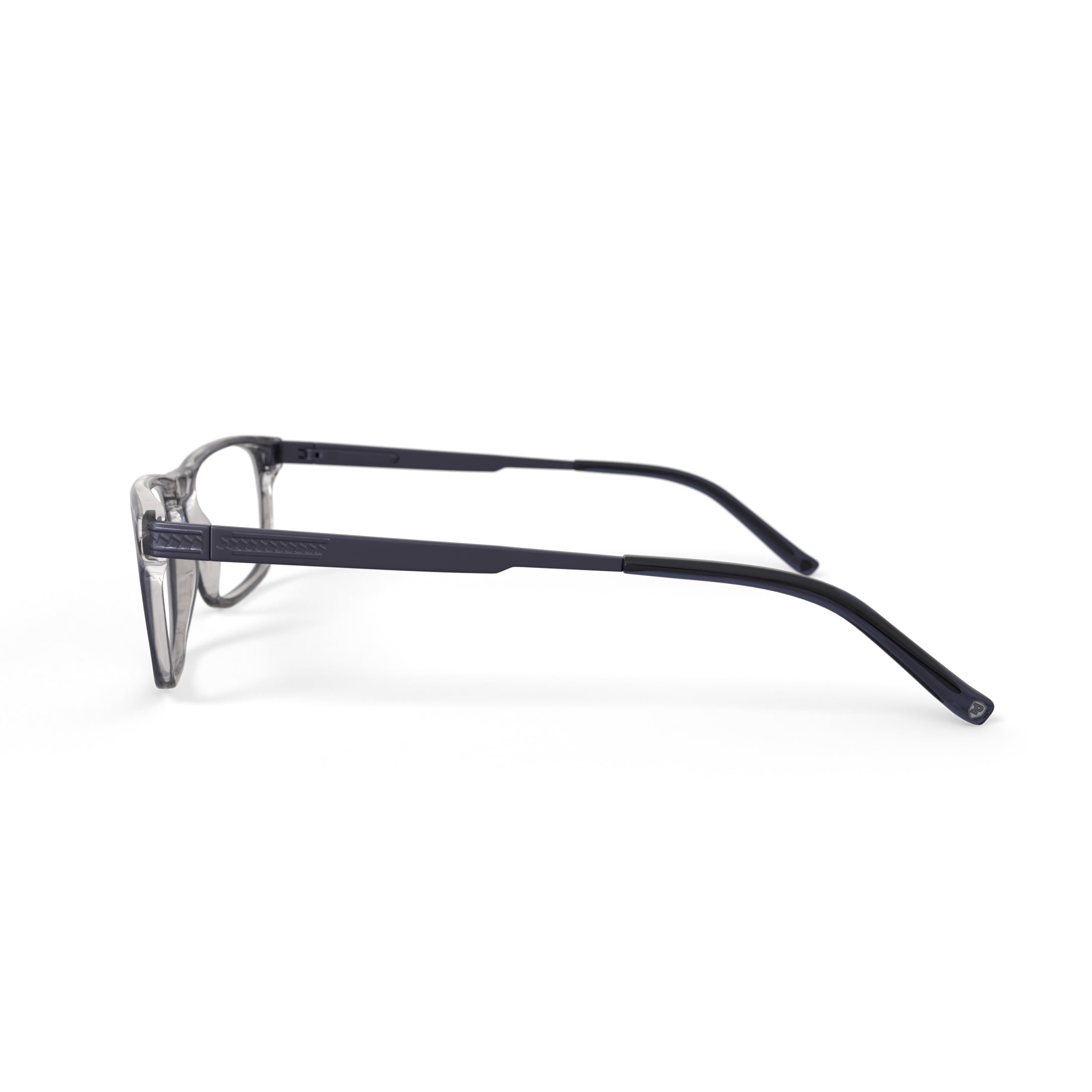 Phat Farm Men's HV720 Rectangular Prescription Eyeglasses with Case, Grey Crystal
