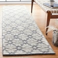 thumbnail image 3 of SAFAVIEH Vermont Orval Geometric Floral Wool Runner Rug, Ivory/Navy, 2'3" x 8', 3 of 9