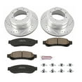 thumbnail image 3 of PowerStop Rear Z23 Evolution Sport Carbon-Fiber Ceramic Brake Pad and Drilled & Slotted Rotor Kit Fits: FORD Select Models K5579, 3 of 10