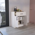 thumbnail image 2 of - Natural Oak Storage Cabinet With One Drawer And Two Interior Shelves For Pantry Organization System, 2 of 5