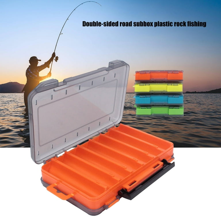 Clear Double-Sided Tackle Box - Fishing Lure Organizer Storage Box, Medium/Large/1XL Size