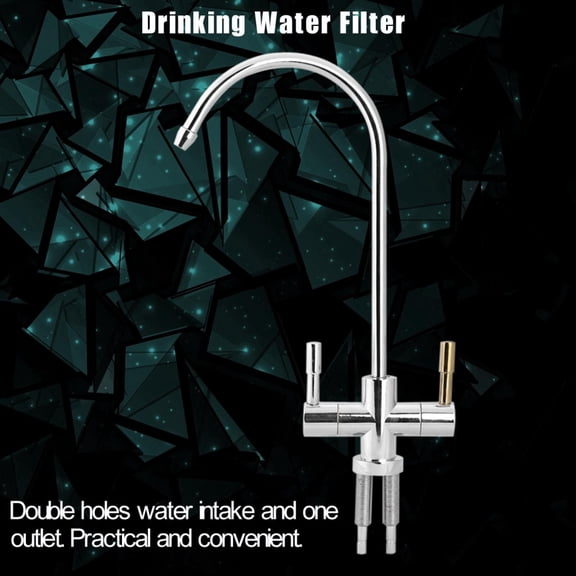 Grifo Fregadero Doble Orificio Grifo Filtro Agua Potable Fregadero 2 Llaves ósmosis Inversa Baño Fugacal  NO