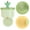Green+Yellow, variant on Spencer 2pcs Cactus Kitchen Sink Drain Strainer, Press Automatic Dumping Basket, Multi-functional Home Use Sink Draining Basket Filter Net