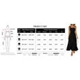 thumbnail image 4 of Merokeety Womens Summer Dresses Pleated Square Neck Cocktail Work Midi Dress Blue m, 4 of 4