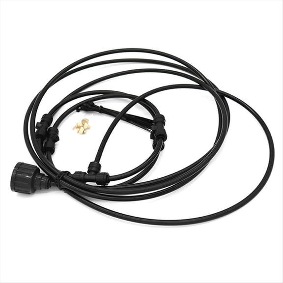 Outdoor Misting Fan Kit, Spray Ring 9.8FT (3Meter) Misting Line for Cooling System, for Cool-Ing Outdoor(Black)