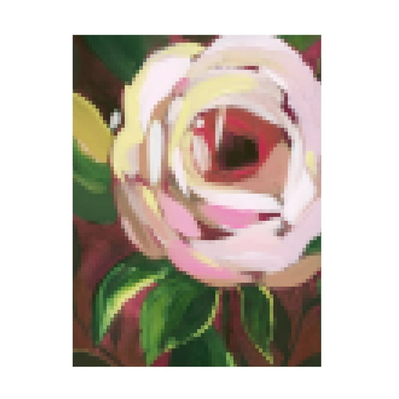 Trademark Fine Art June Erica Vess Pixel Rose I Canvas Wall Art