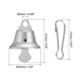 thumbnail image 2 of Uxcell Jingle Bells 0.6" Metal Hanging Bells with 0.7" Spring Hooks, Silver 50Pack, 2 of 6