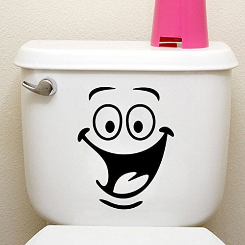 Funny Animation Big Eyes Toilet Wall Decal Home Sticker Living Room Bedroom  Kitchen Art Picture DIY PVC Murals Vinyl Paper House Decoration Wallpaper  for Children Nursery Baby Teen Senior Adult. 