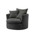 thumbnail image 2 of Rustic Manor Saniyah Charcoal Linen 360 Swivel Accent Chair, 2 of 9