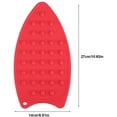 thumbnail image 4 of Soporte para plancha y almohadilla de silicona antideslizante, resistente al calor, para plancha, cubiertos y tazas, de -40 a 230 ℃, 27 x 14 x 0,7 cm (rojo), 4 of 4
