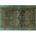 thumbnail image 1 of Ahgly Company Machine Washable Indoor Rectangle Persian Turquoise Blue Traditional Area Rugs, 4' x 6', 1 of 4