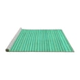thumbnail image 2 of Ahgly Company Machine Washable Indoor Square Oriental Turquoise Blue Modern Area Rugs, 6' Square, 2 of 4