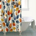 thumbnail image 3 of Shower Curtain for Bathroom Maple Leaf Orange Autumn Harvest Shower Curtains Waterproof Vintage Bath Curtain Hooks Included,72x72Inch, 3 of 5