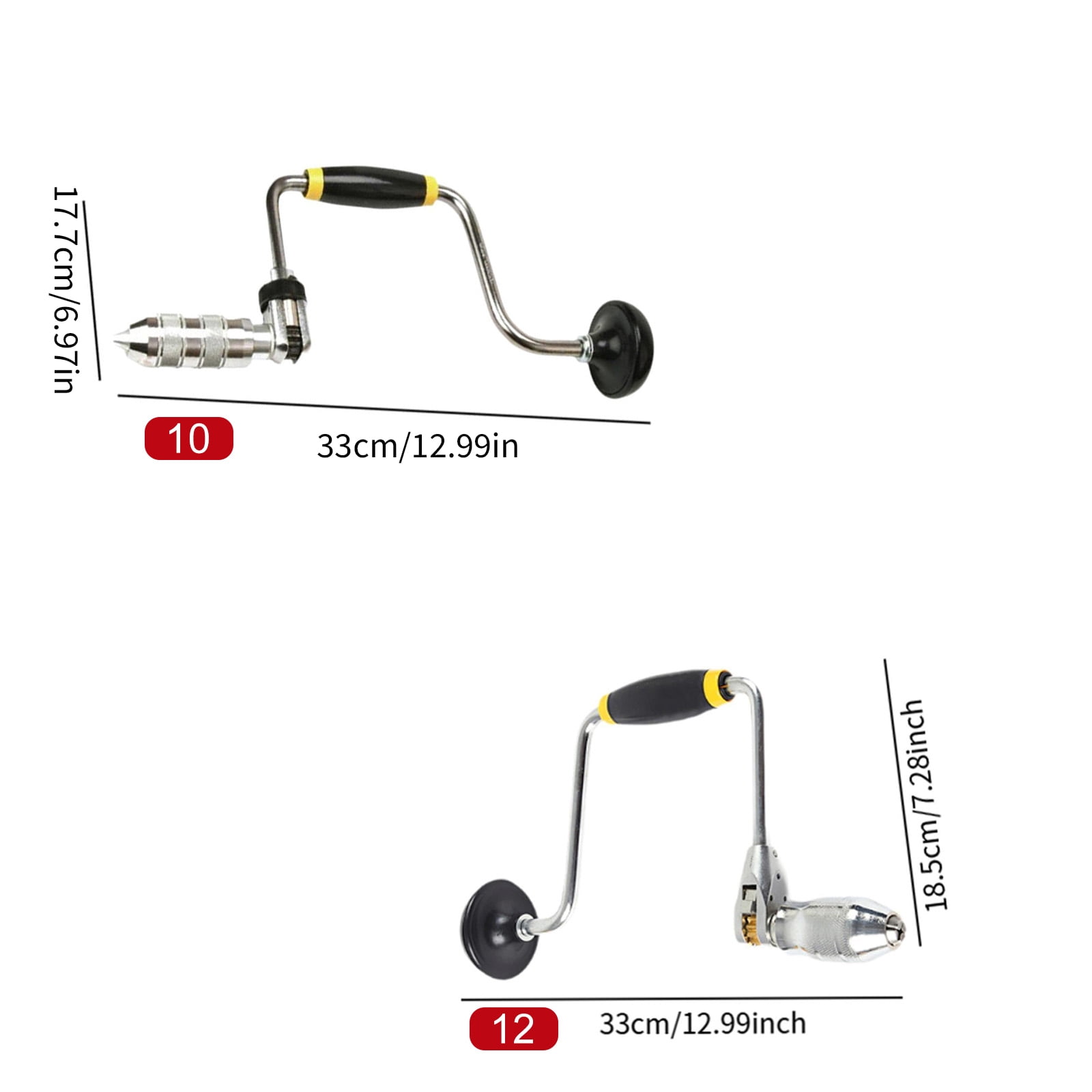 Portable Hand Crank Drill with Swing Arm Carpenter Bit Support Hand Tool for Accurate Drilling In Various Materials