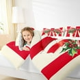 thumbnail image 4 of Manfei Rustic Christmas Flower Queen Comforter Set,Retro Bowtie Ribbon Bedding Sets,Happy New Year Bedding Comforter Set For Girls Teens,Ultra Soft Home Decor Reversible,3 Pieces, 4 of 8