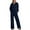 Navy, variant on tarylea Two Piece Lounge Tracksuits for Women Long Sleeve 1/4 Zip Turn down Collar Pullover Straight Leg Pants Casual Loose Fall Comfy Outfits