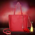 thumbnail image 4 of Coofit 4PCS Women Handbag Set Fashion Solid Color Creative Shoulder Bag Clutch Bag, 4 of 9