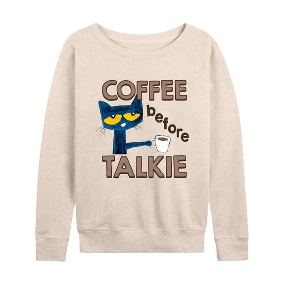 Pete The Cat - Coffee Before Talkie - Women's French Terry Long Sleeve Shirt