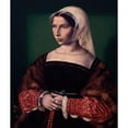 thumbnail image 2 of Ambrosius Benson 15x17 Gold Ornate Wood Frame and Double Matted Museum Art Print Titled - Portrait of Anne Stafford, 2 of 4