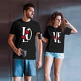 thumbnail image 3 of Valentine's Day Floral Print Short Sleeve T Shirt For Men And Women Trendy Casual Top For Youth And Teens Womens Long Sleeve Spandex T Shirt Loose Casual T Shirt Womens Athletic Tee Women Summer, 3 of 5