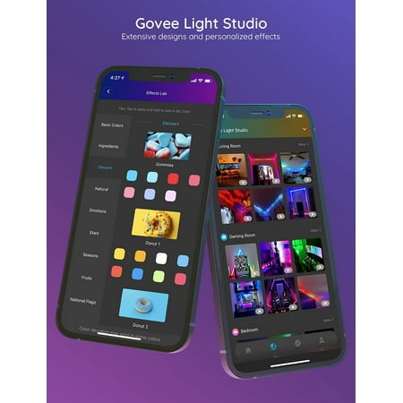 

Govee 65.6ft RGBIC LED Strip Lights Color Changing LED Strips App Control via Bluetooth Smart Segmented Control Multiple Scenes Enhanced Music Sync LED Lights for Bedroom Party (2 X