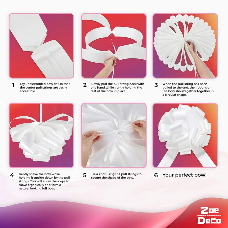 Big car bow assembly instructions for 18 & 23 bows from Zoe Deco 