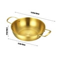 thumbnail image 3 of 1PCS Korean Ramen Noodle Pot with Handles, Stainless Steel Everyday Pan, Golden Korean Cooking Pot for Soup, Noodle, Pasta, Home and Outdoor, Dishwasher Safe, 3 of 7