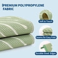 thumbnail image 5 of HIWEAVER Sage Green 6' x 9' Outdoor Rug PP Plastic Straw Woven Waterproof Patio Rug with Striped Pattern Portable Outside Carpet for Balcony Deck Picnic Garden Decor, 5 of 6