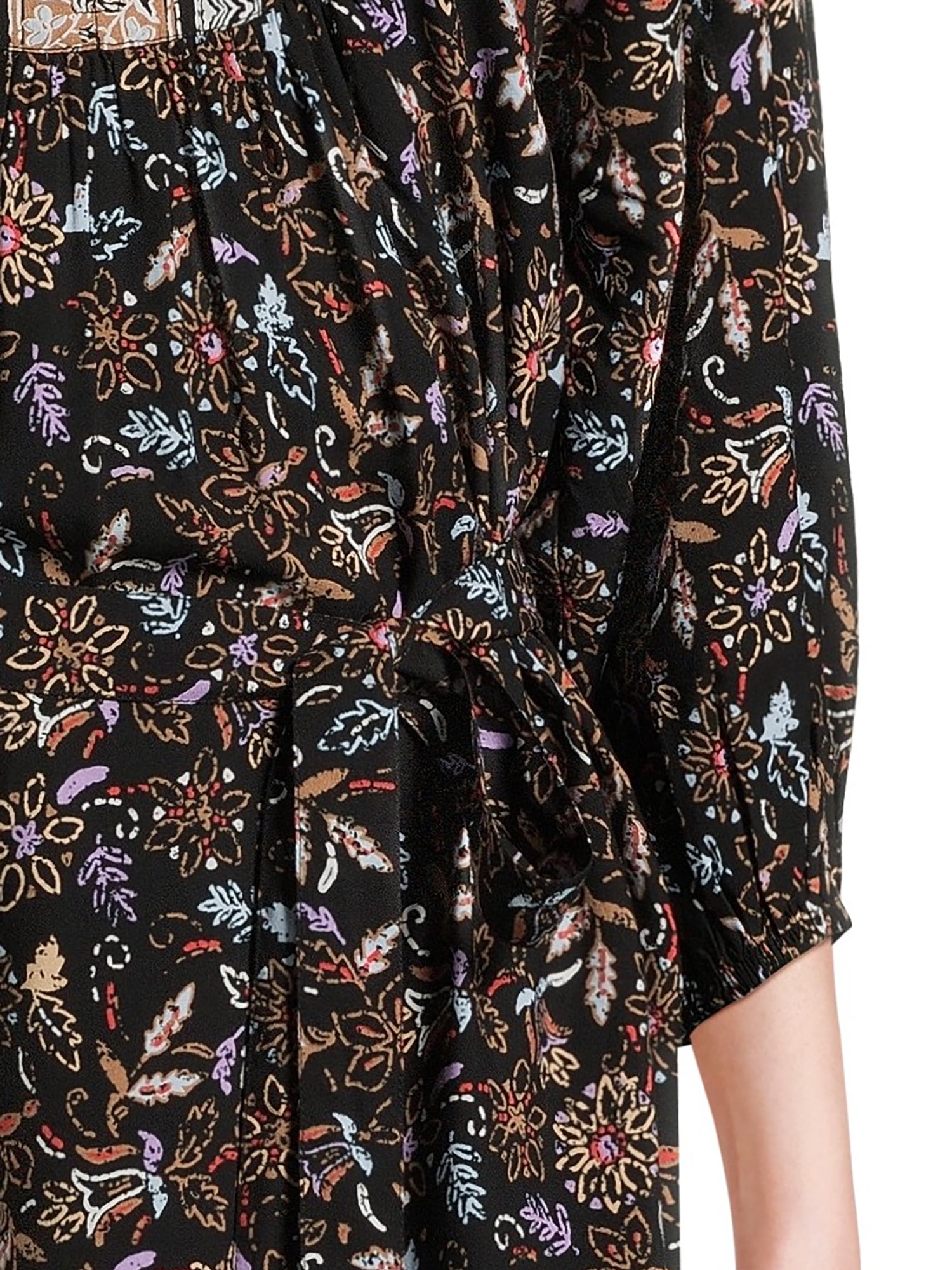 beachlunchlounge Women's Puff Sleeve Midi Dress