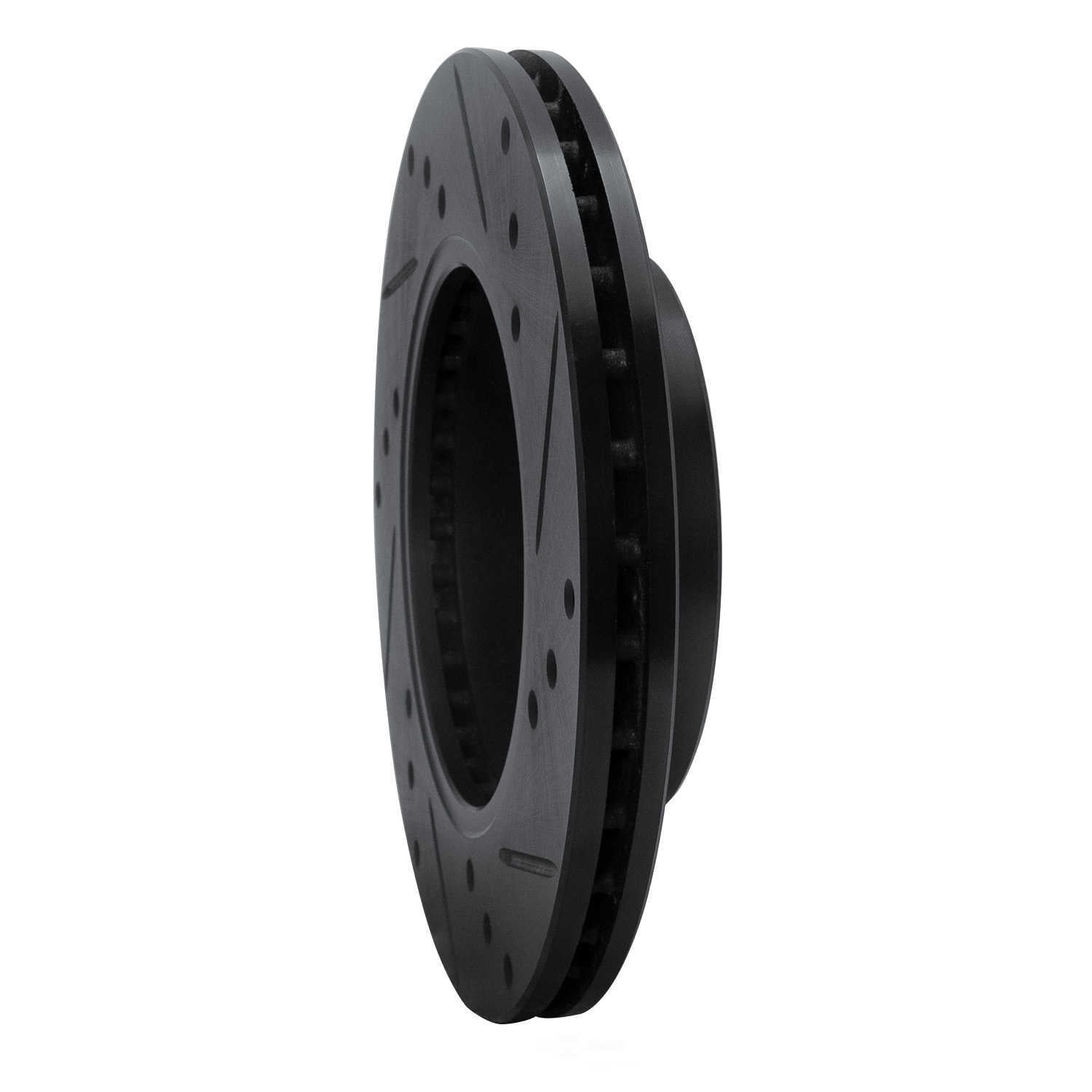 Dynamic Friction Company 633-67047L DFC Brake Rotor - Drilled And Slotted - Black