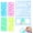 Blue, variant on 7Pcs Geometric Drawings Templates Reusable PVC Drafting Stencils Measuring Tools for Architecture Office Journaling