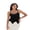 Black, variant on LMLYSoH Womens Lace Babydoll Tank Tops Stylish Solid Mesh Loose Hem V Neck Spaghetti Strap Camisoles