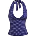 thumbnail image 5 of EMMIOL Women's Halter Deep V Backless Crop Tank Top Y2K Coquette Fall Going Out Top, 5 of 7
