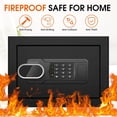 thumbnail image 2 of 1.3 Cubic Foot Small Home Fireproof Safe, Personal Safe with Electronic Keypad and Spare Keys, Waterproof and Fireproof Home Safe, with 3 Removable Shelves, Fireproof File Box for Cash, 2 of 3