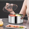 thumbnail image 4 of Stainless Steel Milk Pot Handheld Soup Pot Stovetop Milk Pot Cooking Pot Kitchen Milk Heating Pot, 4 of 5