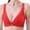 Red, variant on Busty Plus Size Front Closure Bra Wireless Lace, Full Coverage No Underwire Bralette Short Sleeve, Wide Side Supports for Side Boob with Racerback, Grey,85C