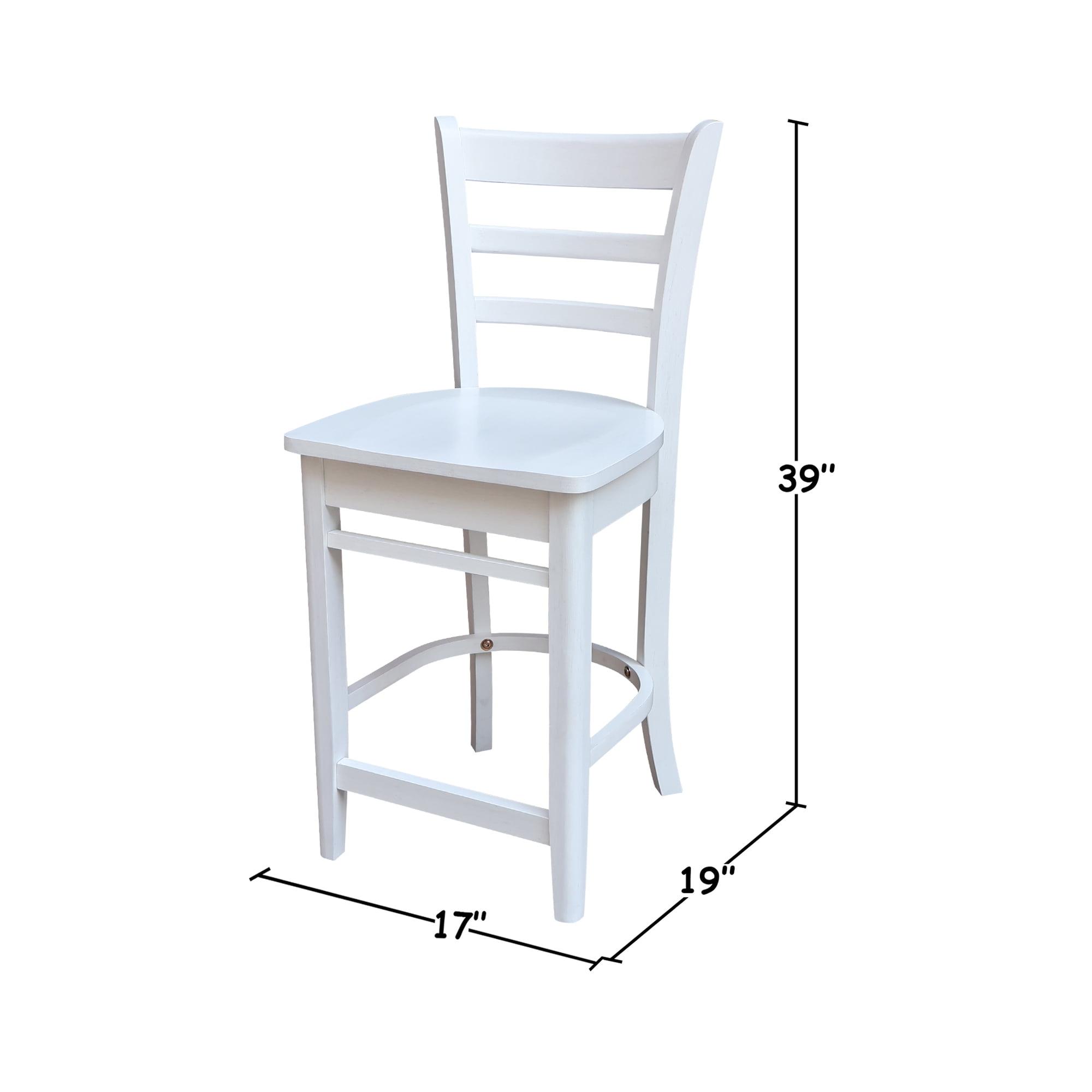 Solid Wood Emily Counter Height Dining Stool - 24" Seat Height