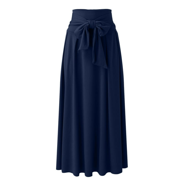 ZHAGHMIN Womens Midi Skirt Women'S Elegant High Waist Flowy ZHAGHMIN Womens Midi Skirt Women'S Elegant High Waist Flowy