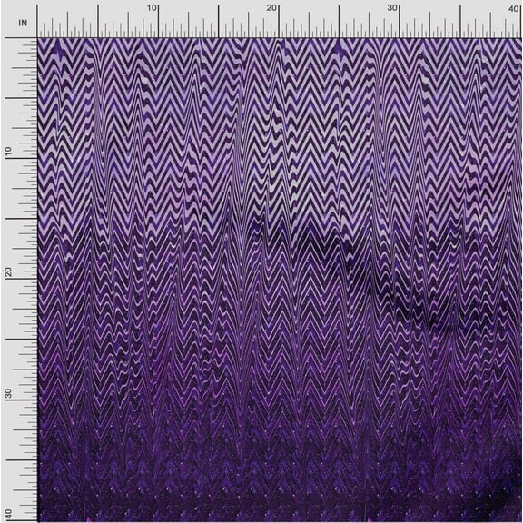 oneOone Organic Cotton Poplin Twill Fabric Waves Panel Print Sewing Fabric BTY 42 Inch Wide