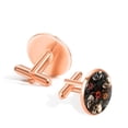 thumbnail image 3 of PhooArto Men's Classic Stainless Steel, Skull Red Flowers Cufflinks Business Wedding Shirts, Rose Gold, 3 of 7