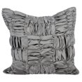 thumbnail image 1 of The HomeCentric Sofa Cushion Cover, Grey Designer Throw Pillow Covers For Couch Pack of 2, 16x16 inch (40x40 cm) Satin Cushion Cover With Zipper, Solid Color, Ruched, Textured, - Dreamy Grey, 1 of 2