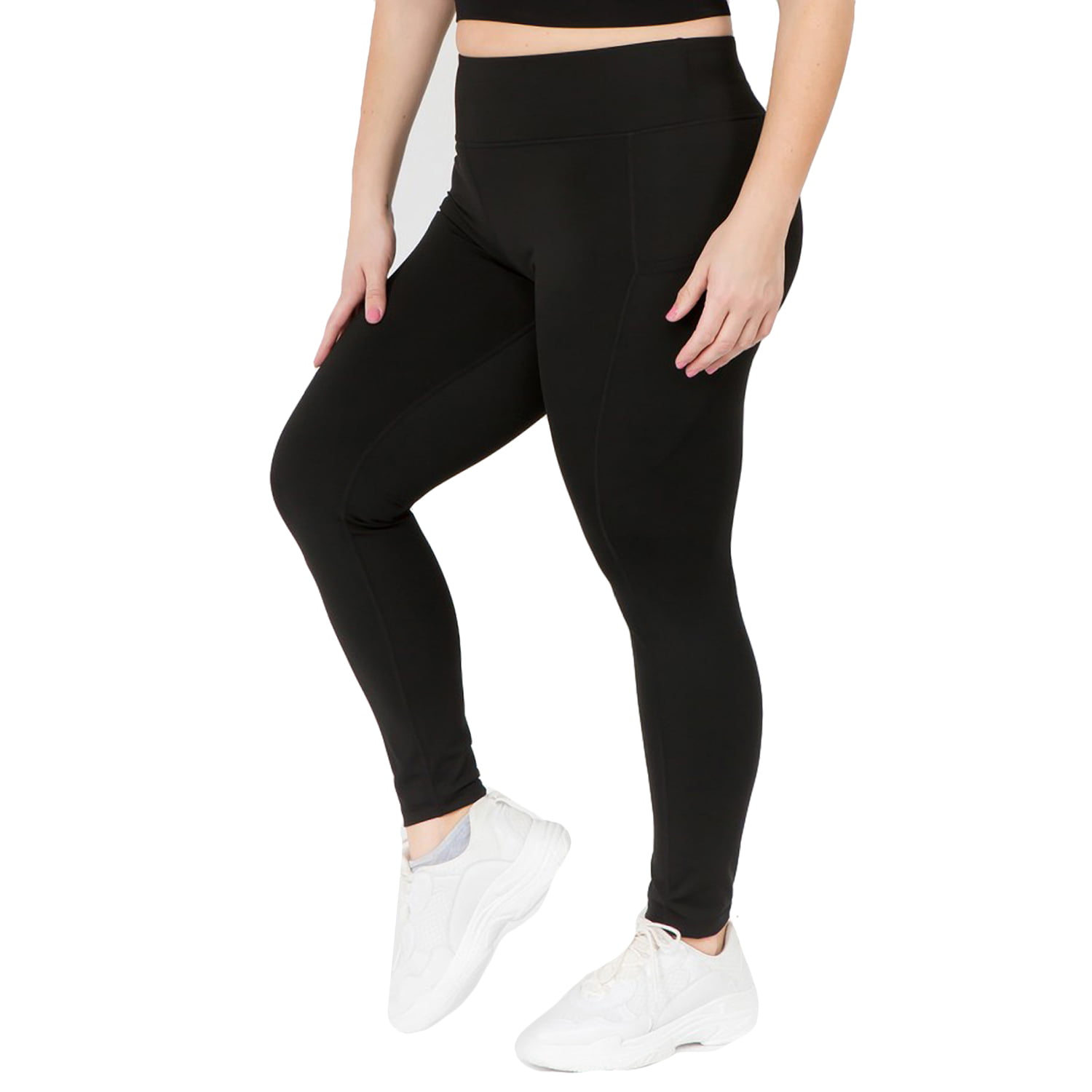 Women's High Waist Tech Pocket Workout Leggings (Plus Size) - Walmart.com