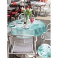 thumbnail image 5 of Outdoor Tablecloth with Umbrella Hole for Patio/Picnic/Party/Camping, Teal Green Butterfly Waterproof Table Cloth Round Cover Washable, Aesthetics Contemporary Luxury (Dia 60"), 5 of 9