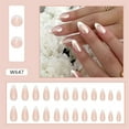thumbnail image 3 of Fofosbeauty 24pcs Press on Nails, 2024 Fake Nails Tips Design,Almond Pure Lust Aurora French, 3 of 10