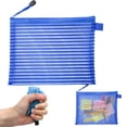 thumbnail image 2 of Ngxiha Mesh Zipper Pouch, Pencil Pouch, Organizer Bag for Schol Office Supplies, Travel Toiletry Cosmetic Bag, 5 Colors (9x7"), 2 of 9